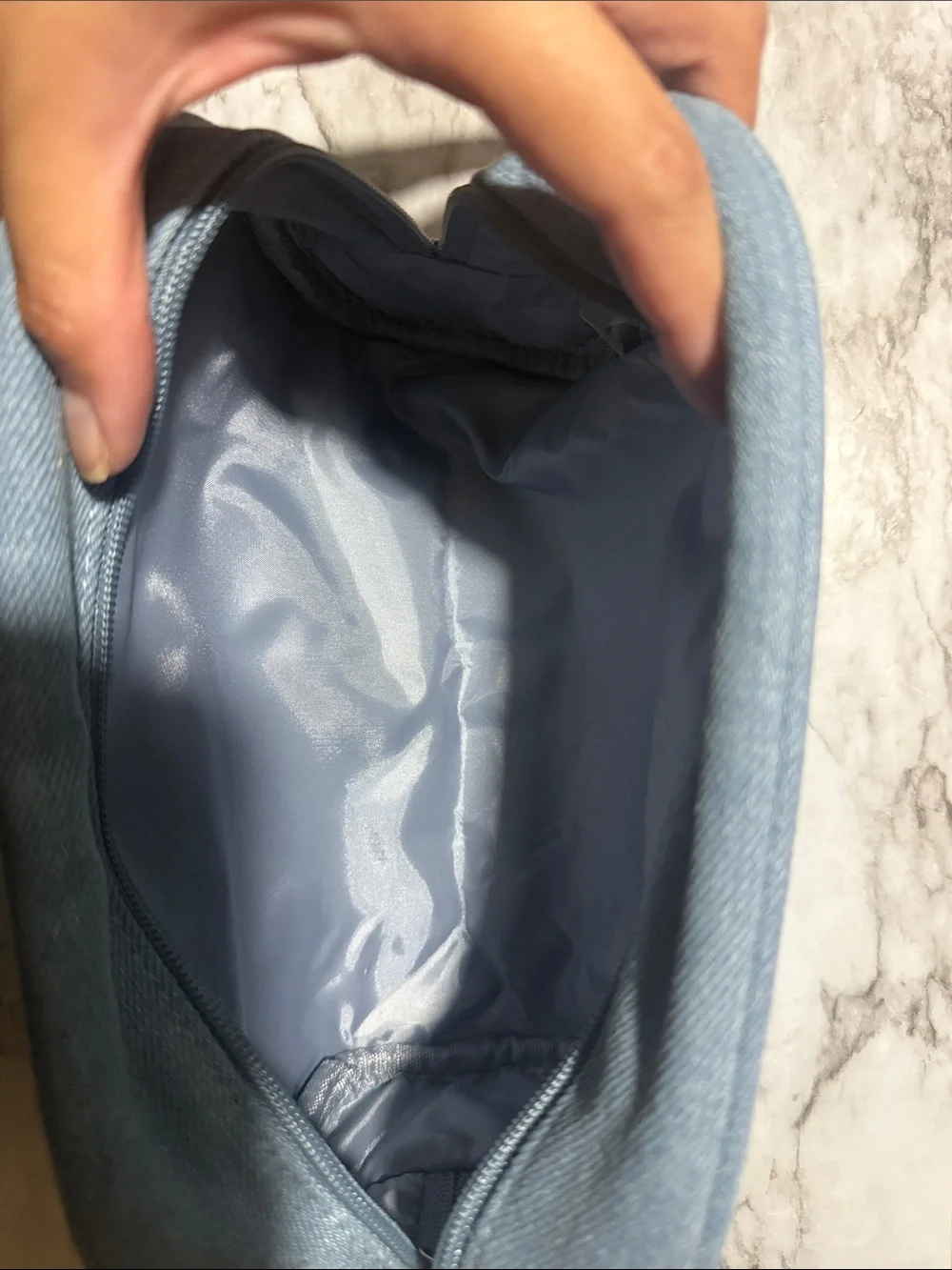 MAC COSMETICS LIMITED EDITION DENIM MID BLUE POUCH